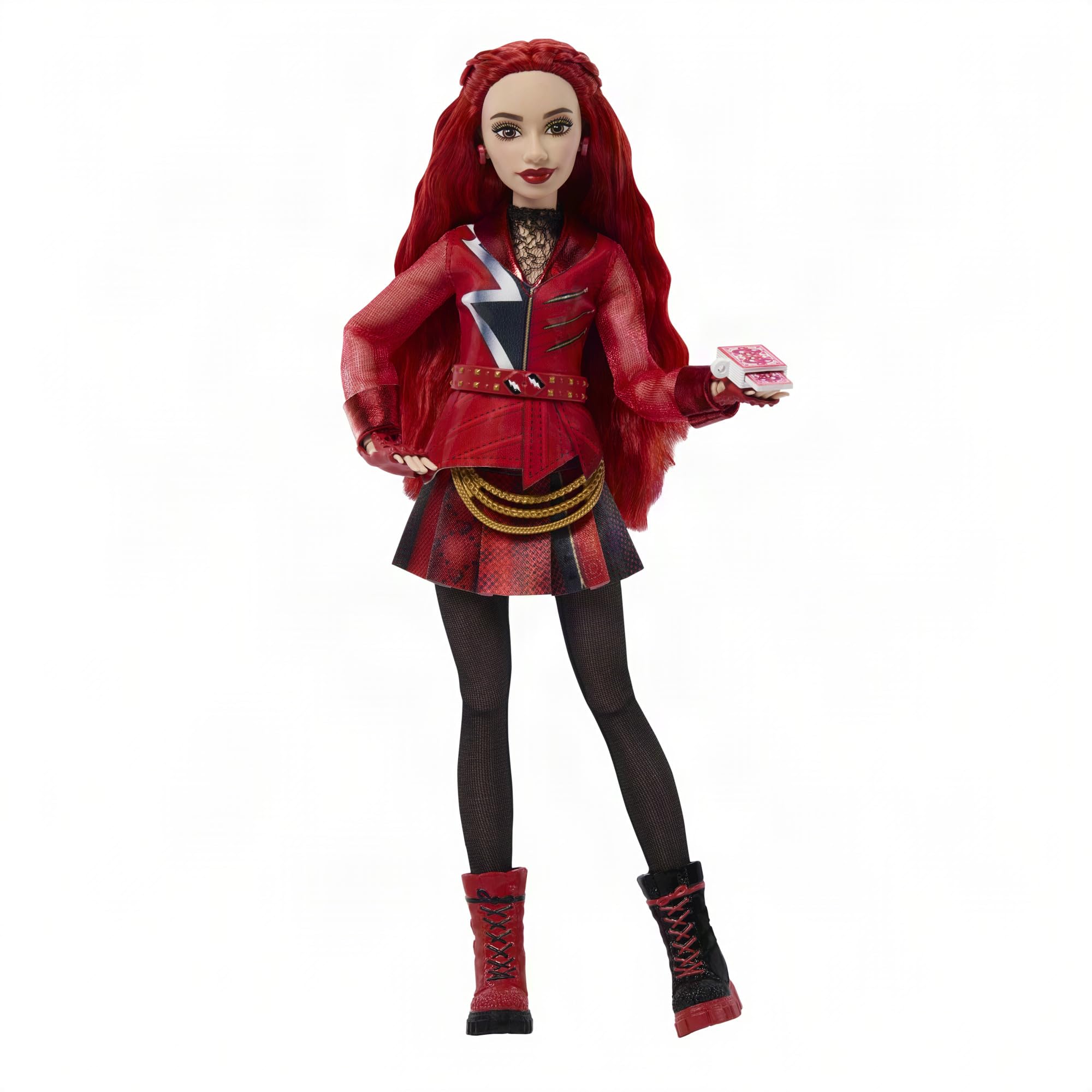 Mattel Disney Descendants: Wicked Wonderland, Red, Daughter of Queen of Hearts Fashion Doll, with Removable Outfit & Accessory, Inspired by the Movie, JMP45
