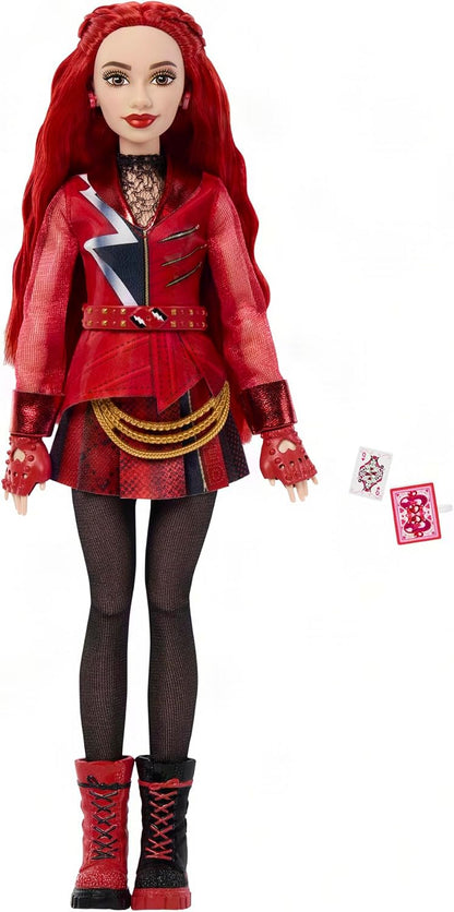 Mattel Disney Descendants: Wicked Wonderland, Red, Daughter of Queen of Hearts Fashion Doll, with Removable Outfit & Accessory, Inspired by the Movie, JMP45