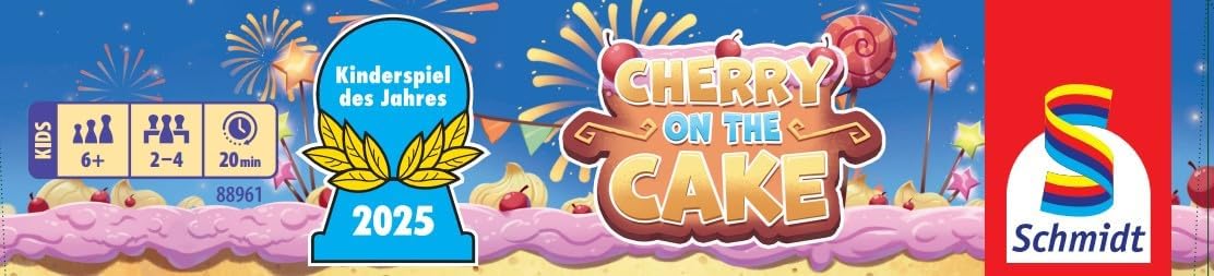 Schmidt Spiele 88961 Cherry on the Cake, Topp die Torte!, multilingual Version UK, F, IT, NL, ES
