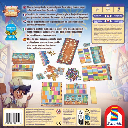 Schmidt Spiele 88961 Cherry on the Cake, Topp die Torte!, multilingual Version UK, F, IT, NL, ES
