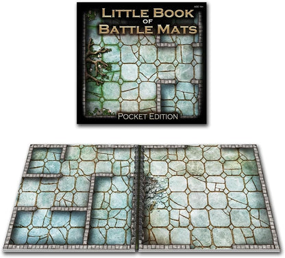 The Little Book of Battle Mats Pocket Edition by Loke | Ages 14+ | Portable 6x6 RPG Map Book for DND & Tabletop Game | Lay Flat Dry Erase Grid Maps for Game Masters | Travel Friendly Encounter Maps