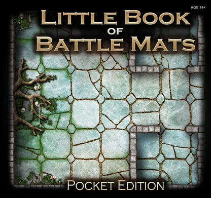 The Little Book of Battle Mats Pocket Edition by Loke | Ages 14+ | Portable 6x6 RPG Map Book for DND & Tabletop Game | Lay Flat Dry Erase Grid Maps for Game Masters | Travel Friendly Encounter Maps