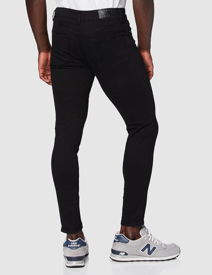 Enzo Men's EZ326Skinny Jeans, Black 326-32L