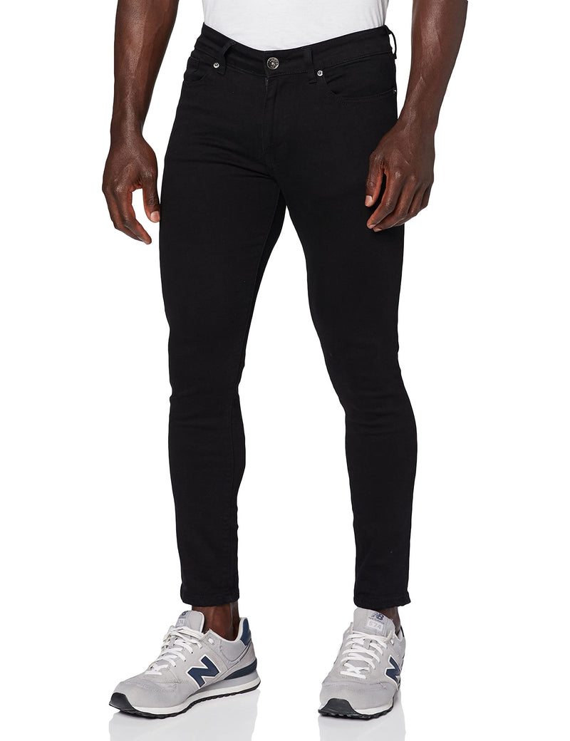 Enzo Men's EZ326Skinny Jeans, Black 326-32L