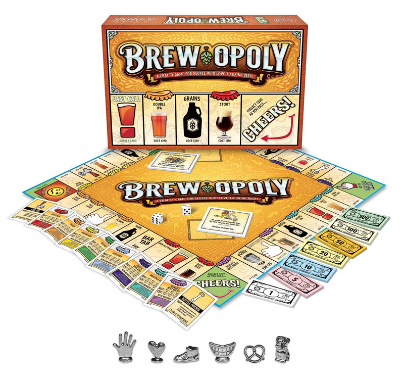 Brew-Opoly Property Trading Board Game - A Game For Adults - Strategy Fun For 2 to 6 Players - 18+ - A Crafty Game For People Who Love To Drink