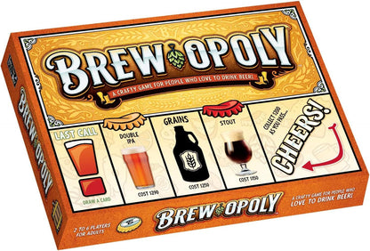 Brew-Opoly Property Trading Board Game - A Game For Adults - Strategy Fun For 2 to 6 Players - 18+ - A Crafty Game For People Who Love To Drink
