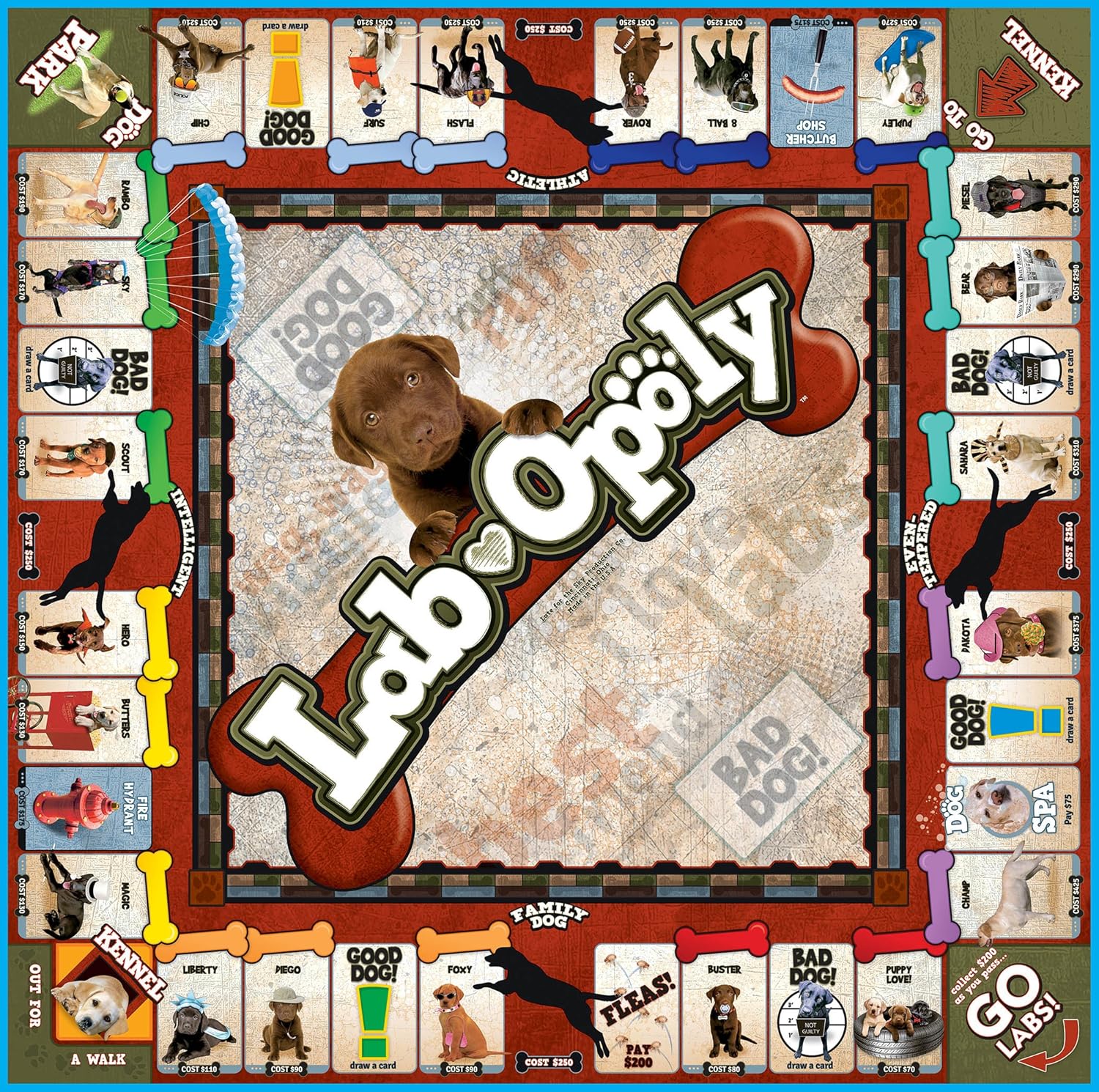 Lab-Opoly Property Trading Board Game - Family Game for Adults and Children - 2 to 6 Players - Strategy Fun For Ages 8 and Up - A Game Played With Man's Best Friend