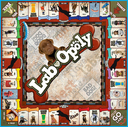 Lab-Opoly Property Trading Board Game - Family Game for Adults and Children - 2 to 6 Players - Strategy Fun For Ages 8 and Up - A Game Played With Man's Best Friend