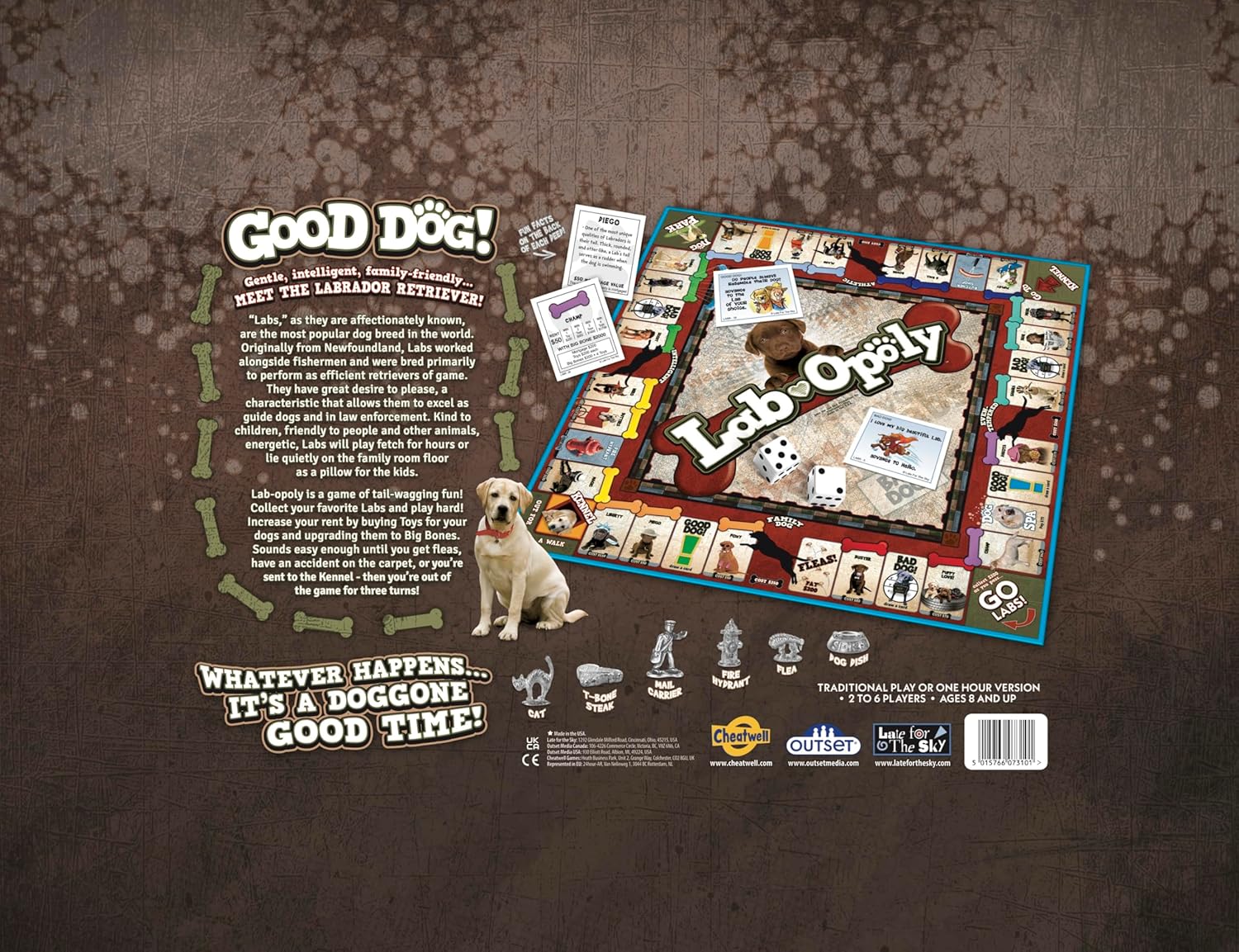 Lab-Opoly Property Trading Board Game - Family Game for Adults and Children - 2 to 6 Players - Strategy Fun For Ages 8 and Up - A Game Played With Man's Best Friend