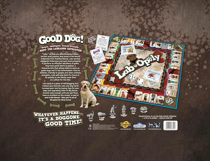 Lab-Opoly Property Trading Board Game - Family Game for Adults and Children - 2 to 6 Players - Strategy Fun For Ages 8 and Up - A Game Played With Man's Best Friend