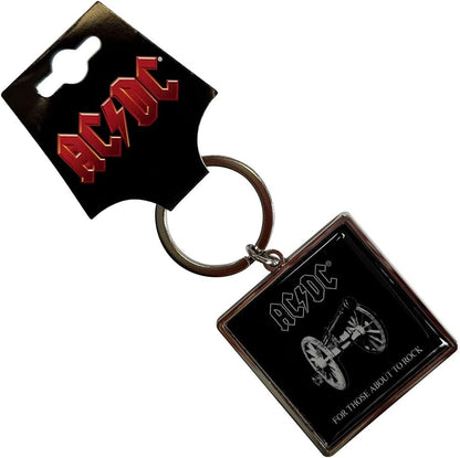 Ac/Dc: Ac/Dc Keychain. Logo Outline For Those About To Rock