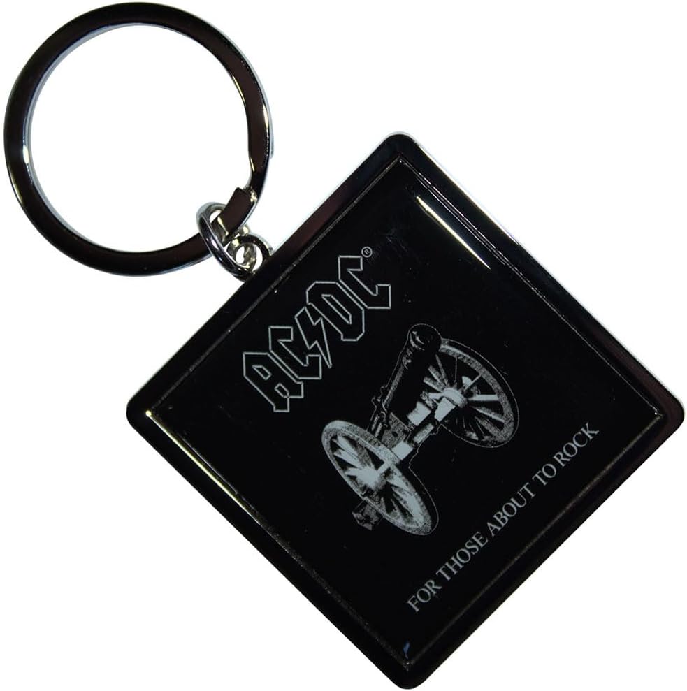 Ac/Dc: Ac/Dc Keychain. Logo Outline For Those About To Rock