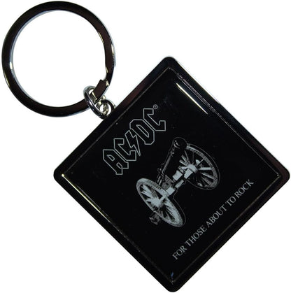 Ac/Dc: Ac/Dc Keychain. Logo Outline For Those About To Rock