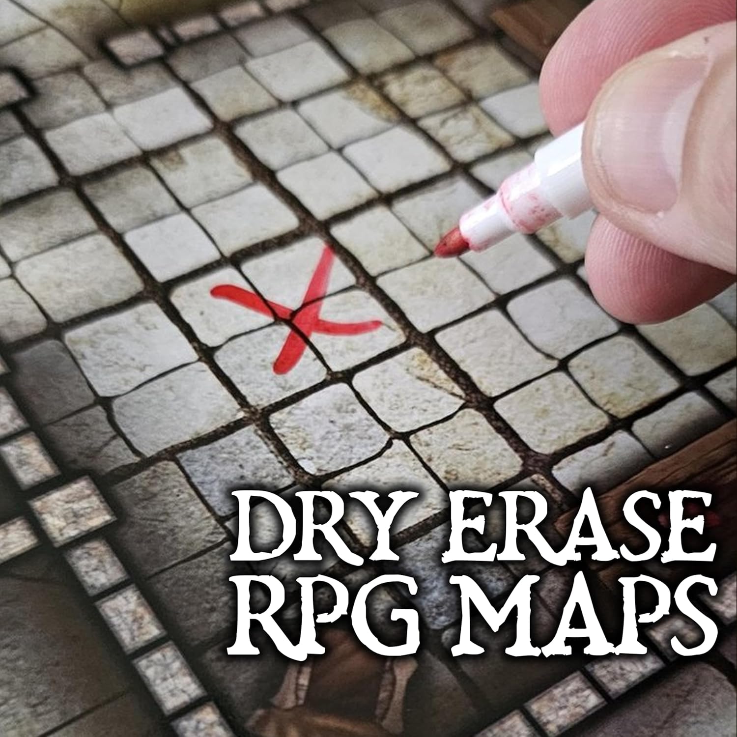 Loke BattleMats | The Dungeon Reignited Set Of 2 Books Of Battle Mats | RPG Accessory, Compatible with Tabletop Role Games, Erasable Cards, 2 Battle Mat Books | 1+ Players