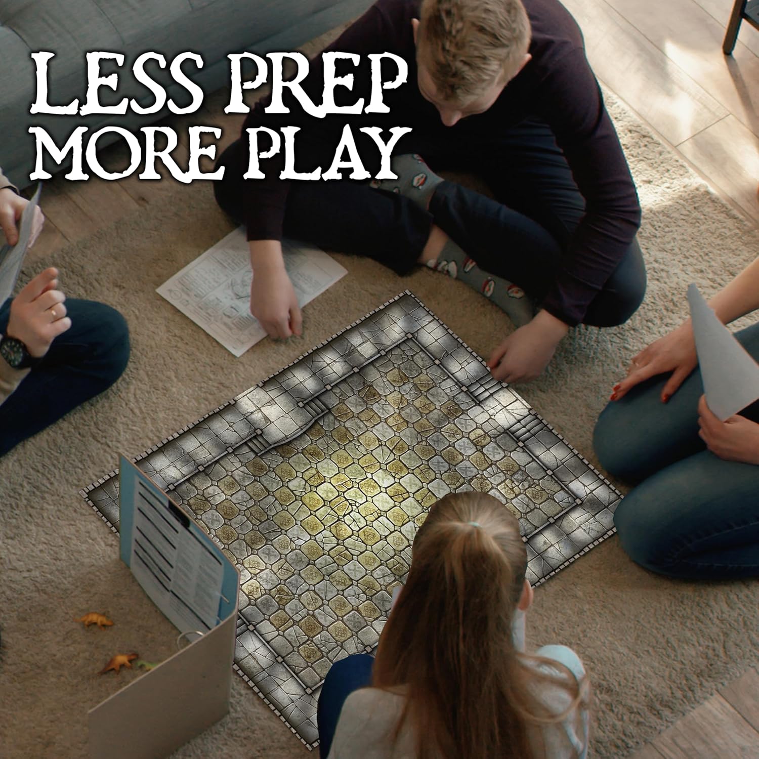 Loke BattleMats | The Dungeon Reignited Set Of 2 Books Of Battle Mats | RPG Accessory, Compatible with Tabletop Role Games, Erasable Cards, 2 Battle Mat Books | 1+ Players