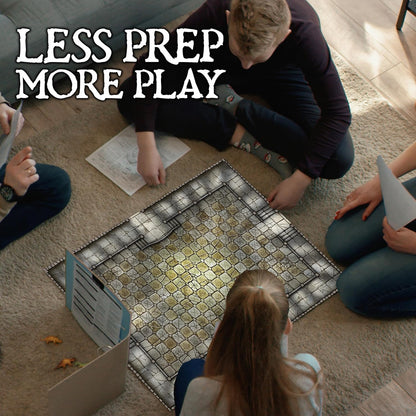 Loke BattleMats | The Dungeon Reignited Set Of 2 Books Of Battle Mats | RPG Accessory, Compatible with Tabletop Role Games, Erasable Cards, 2 Battle Mat Books | 1+ Players