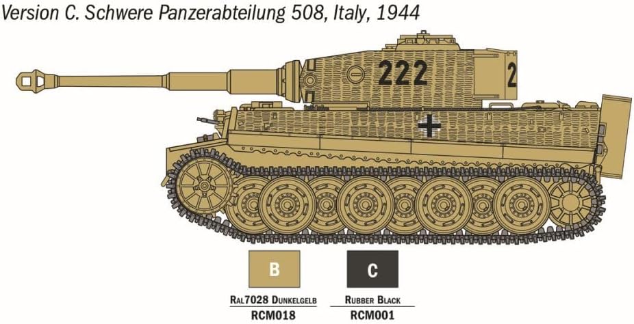 Italeri - 1/56 Pz. Kpfw. Vi Tiger I Ausf. E