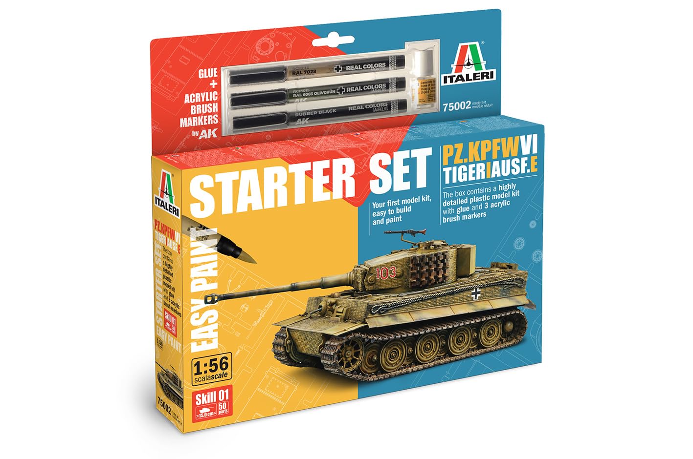 Italeri - 1/56 Pz. Kpfw. Vi Tiger I Ausf. E
