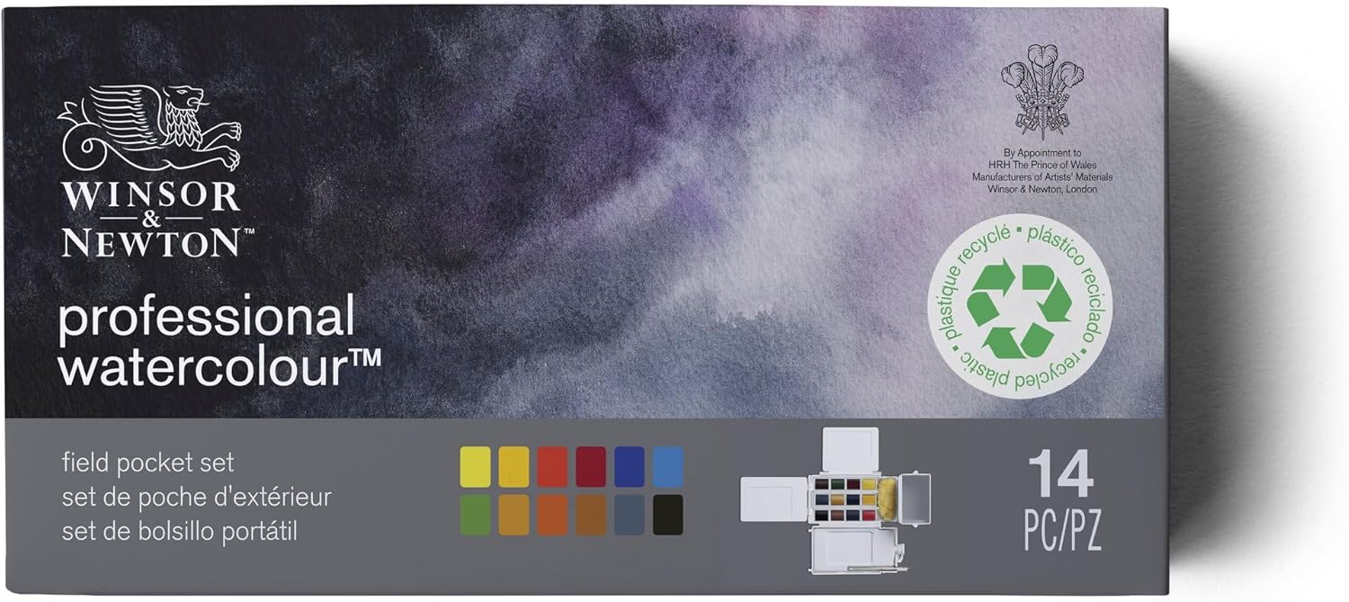 Winsor & Newton - Watercolour Proff. Field Pocket Set 12X1/2 Pans (831278)