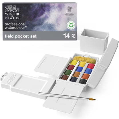 Winsor & Newton - Watercolour Proff. Field Pocket Set 12X1/2 Pans (831278)