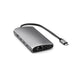 SATECHI 8-in-1 USB-C Hub with Ethernet, HDMI 8K@30Hz, 85W PD Charging, 4x USB-C 10Gbps, Data Transfer and UHS-II SD Card Reader for MacBook Air/Pro/Neo, PC and More – Space Grey V3