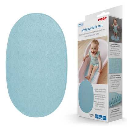Reer - Myhappybath Baby Bath Mat - Blue - 42 X 25 Cm