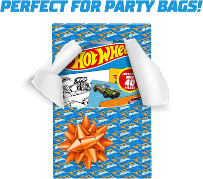 BLADEZ Hot Wheels gelicentieerde sticker ambachtelijke activiteitenset inclusief kaartauto's, stickers, pennen en kleurplaten, voor kinderen kunst en creatief spelen Toyz vanaf 3 jaar