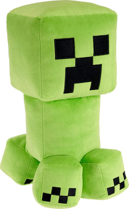 Mattel Minecraft Creeper Jumbo Plush Figure, Large 16-inch Soft Doll with Pixelated Design Inspired by the Video Game, HWD75