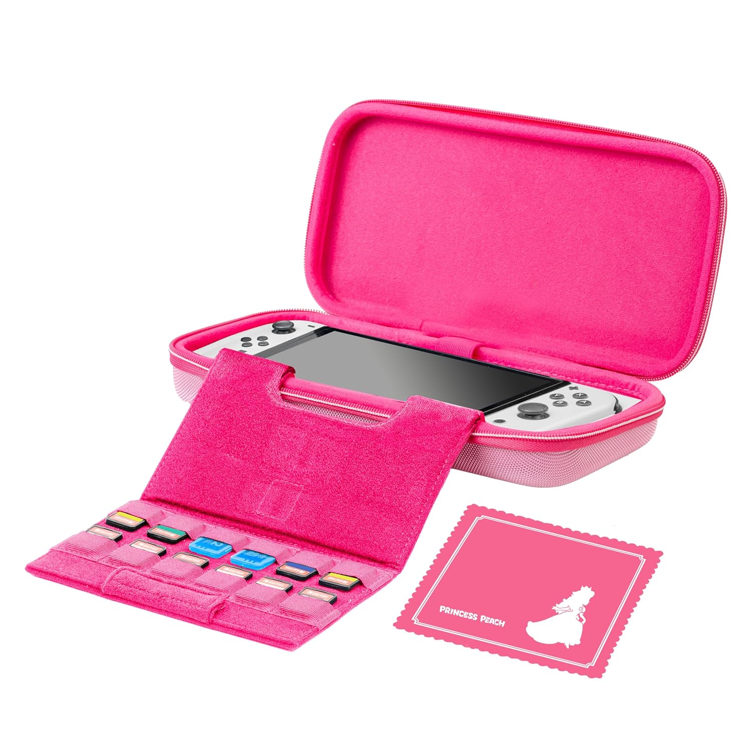R.D.S. INDUSTRIES, INC. – Game Traveler Licensed Deluxe Travel Case for Nintendo Switch, Nintendo Switch 2, OLED, Princess Peach (PP12