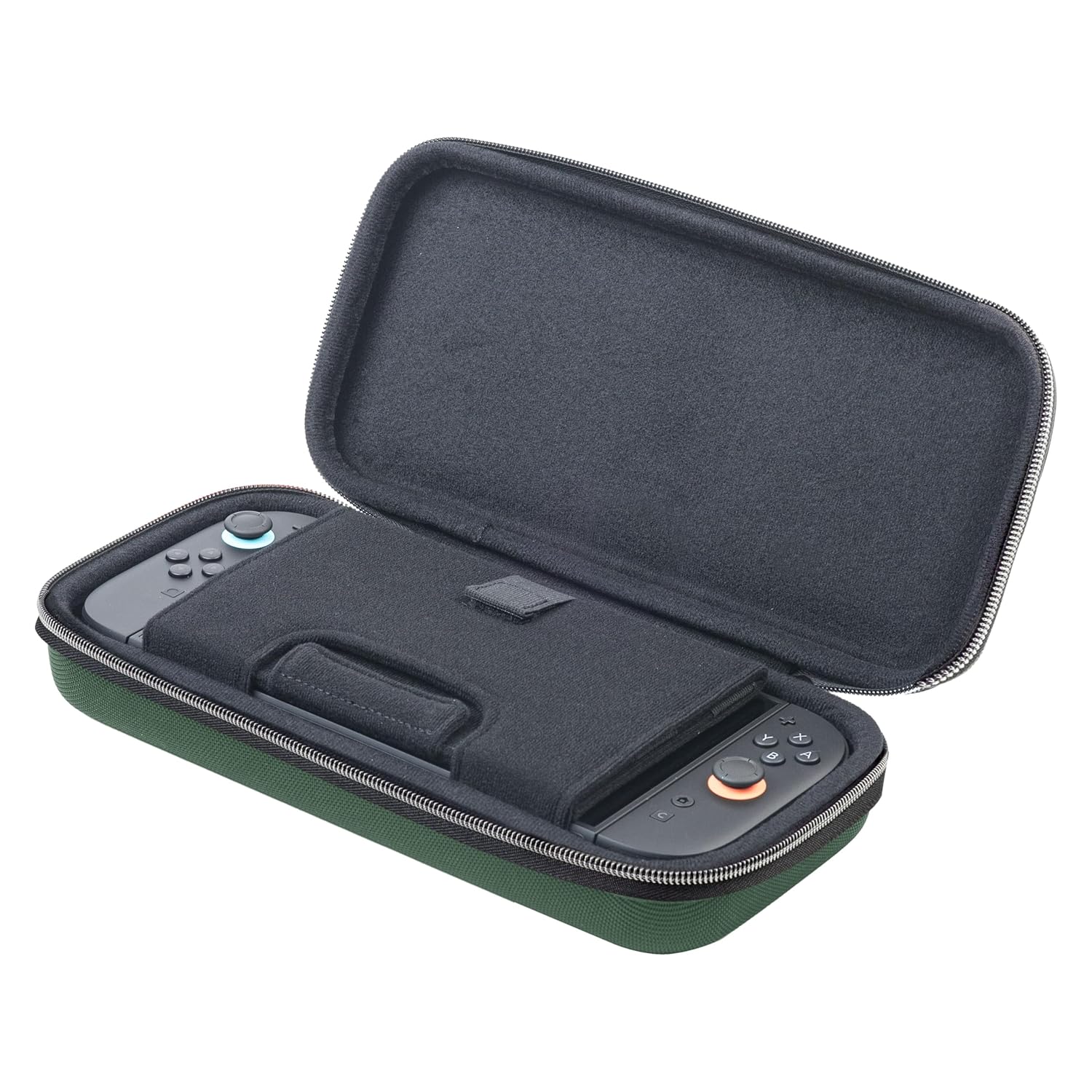 R.D.S. INDUSTRIES, INC. – Game Traveler Deluxe Licensed Travel Case Designed for Nintendo Switch, Nintendo Switch 2, OLED, Zelda Hylian Shield, Green (HS12GRN