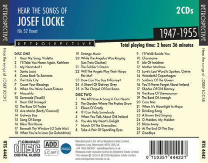 Hear the Songs of Josef Locke: His 52 Finest 1947-1955