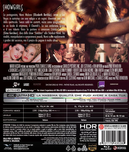 Blu-Ray 4K Uhd Showgirls (4K Ultra Hd + Blu-Ray Hd