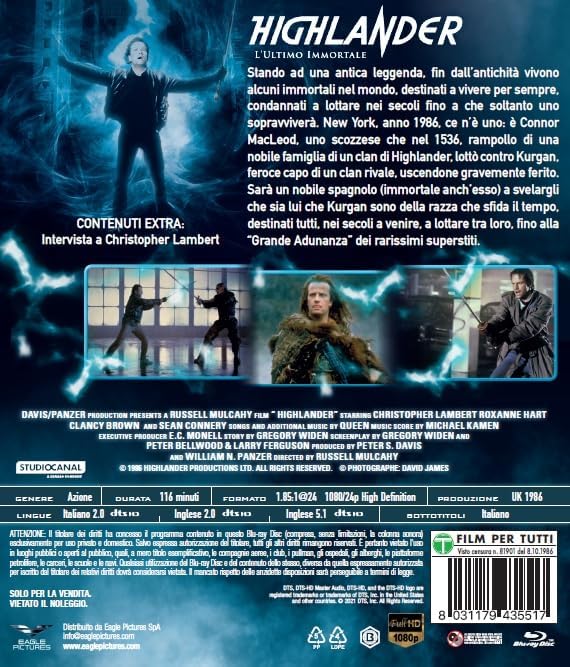 Blu-Ray Highlander - L'ultimo Immortale, Highlander - L'Ultimo Immortale - Bd