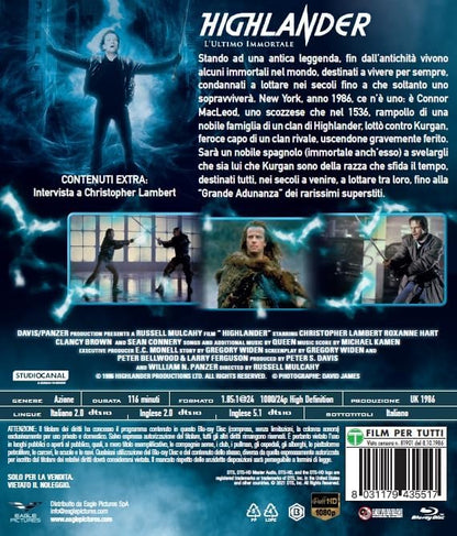 Blu-Ray Highlander - L'ultimo Immortale, Highlander - L'Ultimo Immortale - Bd