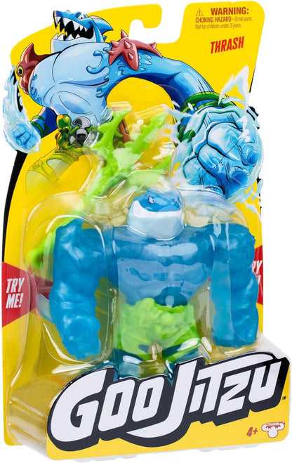 Goo Jitzu, Thrash, Stretchy Collectible Action Figure, With Unique Goo Filling & Weapon, Tactile Sensory Toy That Stretches Up To 3x Its Size