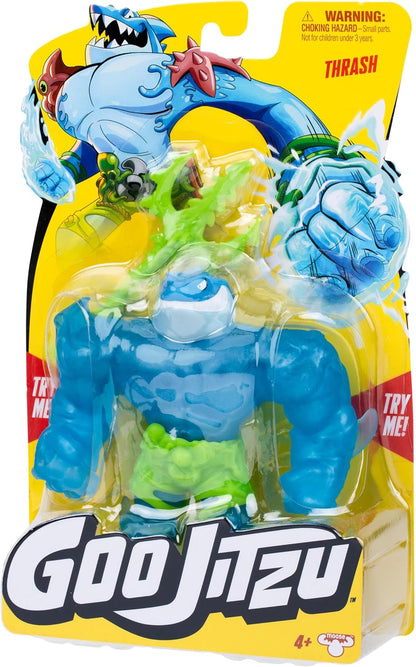 Goo Jitzu, Thrash, Stretchy Collectible Action Figure, With Unique Goo Filling & Weapon, Tactile Sensory Toy That Stretches Up To 3x Its Size