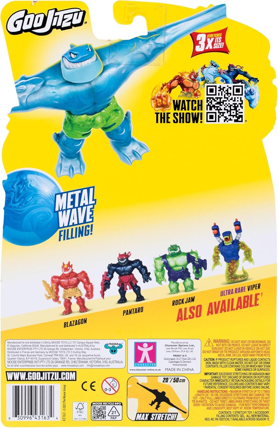 Goo Jitzu, Thrash, Stretchy Collectible Action Figure, With Unique Goo Filling & Weapon, Tactile Sensory Toy That Stretches Up To 3x Its Size