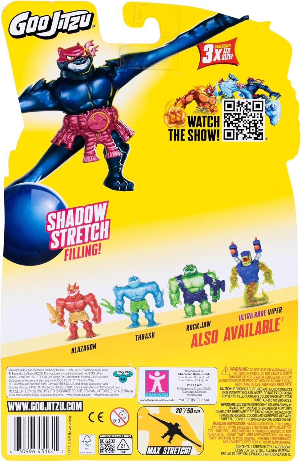 Goo Jitzu, Pantaro, Stretchy Collectible Action Figure, With Unique Goo Filling & Weapon, Tactile Sensory Toy That Stretches Up To 3x Its Size