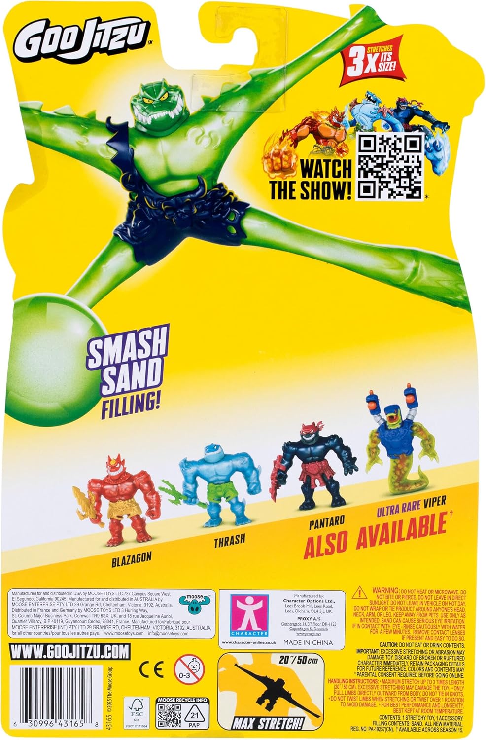 Goo Jitzu, Rock Jaw, Stretchy Collectible Action Figure, With Unique Goo Filling & Weapon, Tactile Sensory Toy That Stretches Up To 3x Its Size
