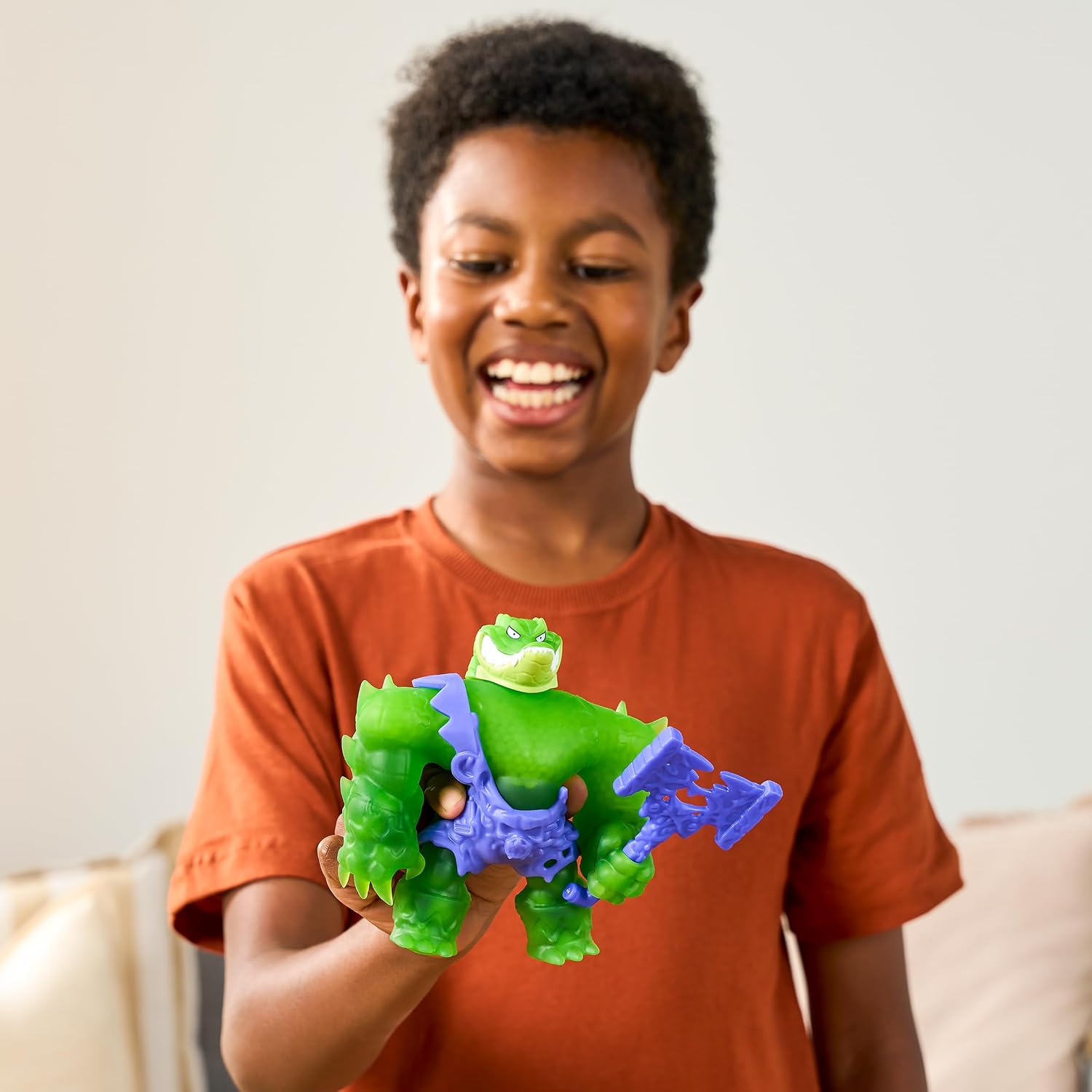 Goo Jitzu, Rock Jaw, Stretchy Collectible Action Figure, With Unique Goo Filling & Weapon, Tactile Sensory Toy That Stretches Up To 3x Its Size