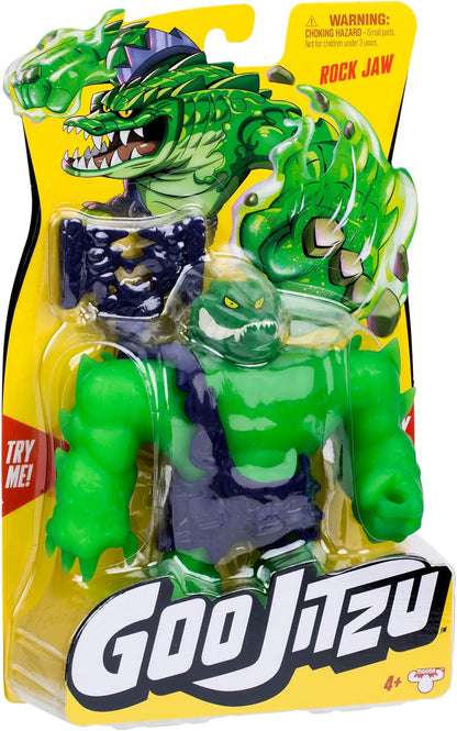 Goo Jitzu, Rock Jaw, Stretchy Collectible Action Figure, With Unique Goo Filling & Weapon, Tactile Sensory Toy That Stretches Up To 3x Its Size
