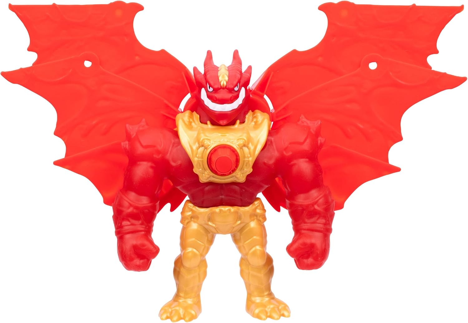 Goo Jitzu Battlewing Blazagon Power-Up Figure – 8.5” Tall, Stretchy Action Figure with Massive Battle Wings, Goo-Activated Power