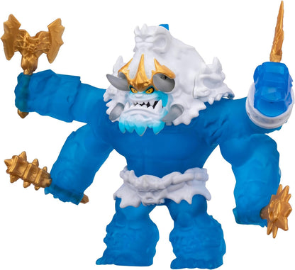Goo Jitzu King Frostbite 10 inch action figure with 35+ Phrases and Lights, glucose-filled body, light-up horn pop attack, projectile punch fist