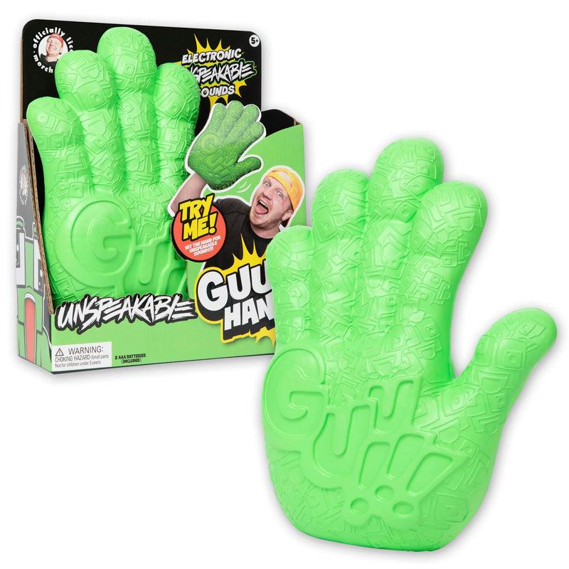 Unspeakable GUU Hand Toy – Giant Wearable Sound FX Kids Toy – Smack‑Activated Interactive Merch – YouTuber Roleplay Toy for Fans