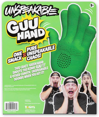 Unspeakable GUU Hand Toy – Giant Wearable Sound FX Kids Toy – Smack‑Activated Interactive Merch – YouTuber Roleplay Toy for Fans