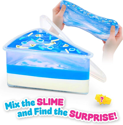 Sky Castle Jelly Cakes™ Bestie Party Pack, Chillin’ With Rachel Sensory Slime, 3 Layer Cake-Shaped Compound, Stretch, Squish & Mix Surprise Toy