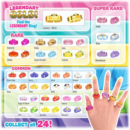 Sky Castle Jelly Cakes™ Bestie Party Pack, Chillin’ With Rachel Sensory Slime, 3 Layer Cake-Shaped Compound, Stretch, Squish & Mix Surprise Toy