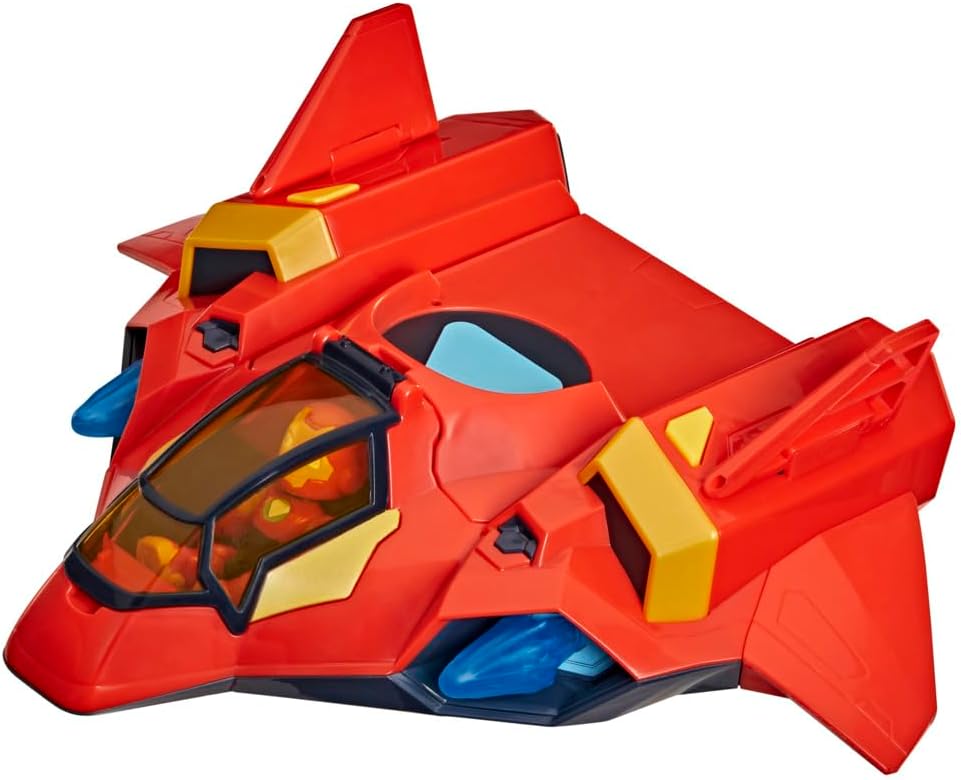Disney Jr. Serie Marvel's Iron Man und Seine fantastischen Freunde Iron Jet Action-Set, Action-Figuren (7,6 cm) mit Fahrzeug und Battle-Anzug, Superhelden-Spielzeuge, ab 3 Jahren