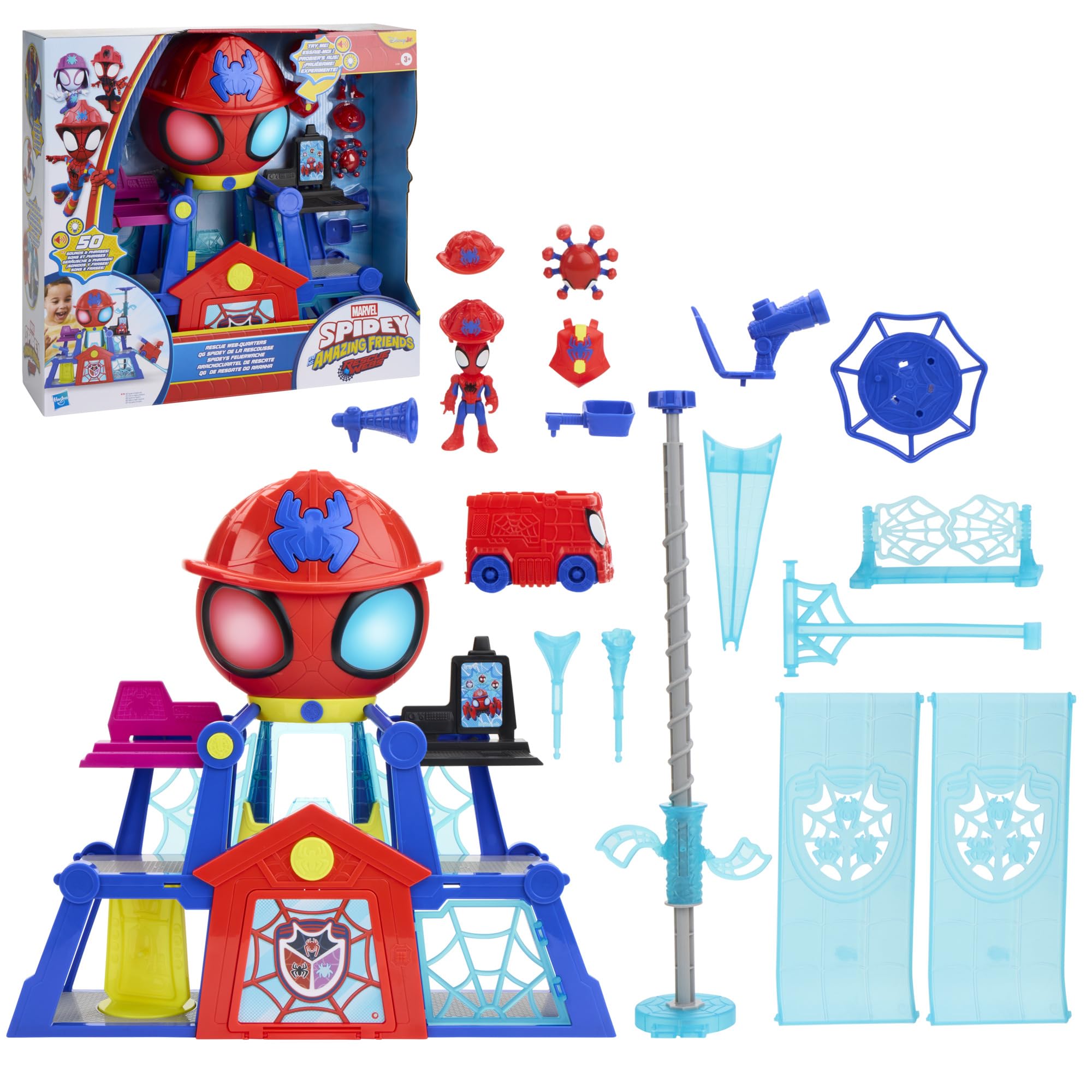 Hasbro Marvel, Spidey e i Suoi Fantastici Amici, playset Rescue-Webs Web-Quarters