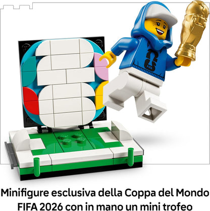 LEGO Editions Trofeo Ufficiale della Coppa del Mondo FIFA - Kit di Modellismo Fai da Te 3D con Minifigure da Collezione - Regalo per Ragazzi e Ragazze da 12 Anni in su e Adulti Fan dello Sport - 43020